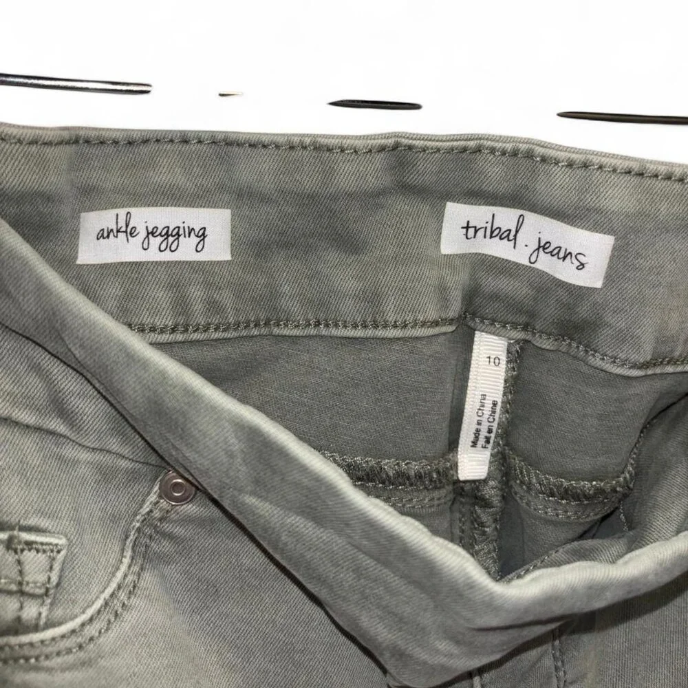 Tribal Jeans Ankle Jeggings Embellished Hem Size 10 - Picture 4 of 4